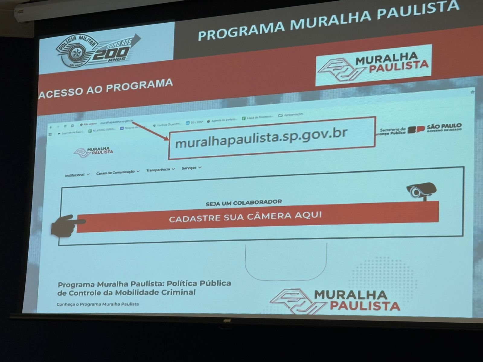 Palestra apresenta o programa “Muralha Paulista” e reforça parceria entre Polícia e comunidade